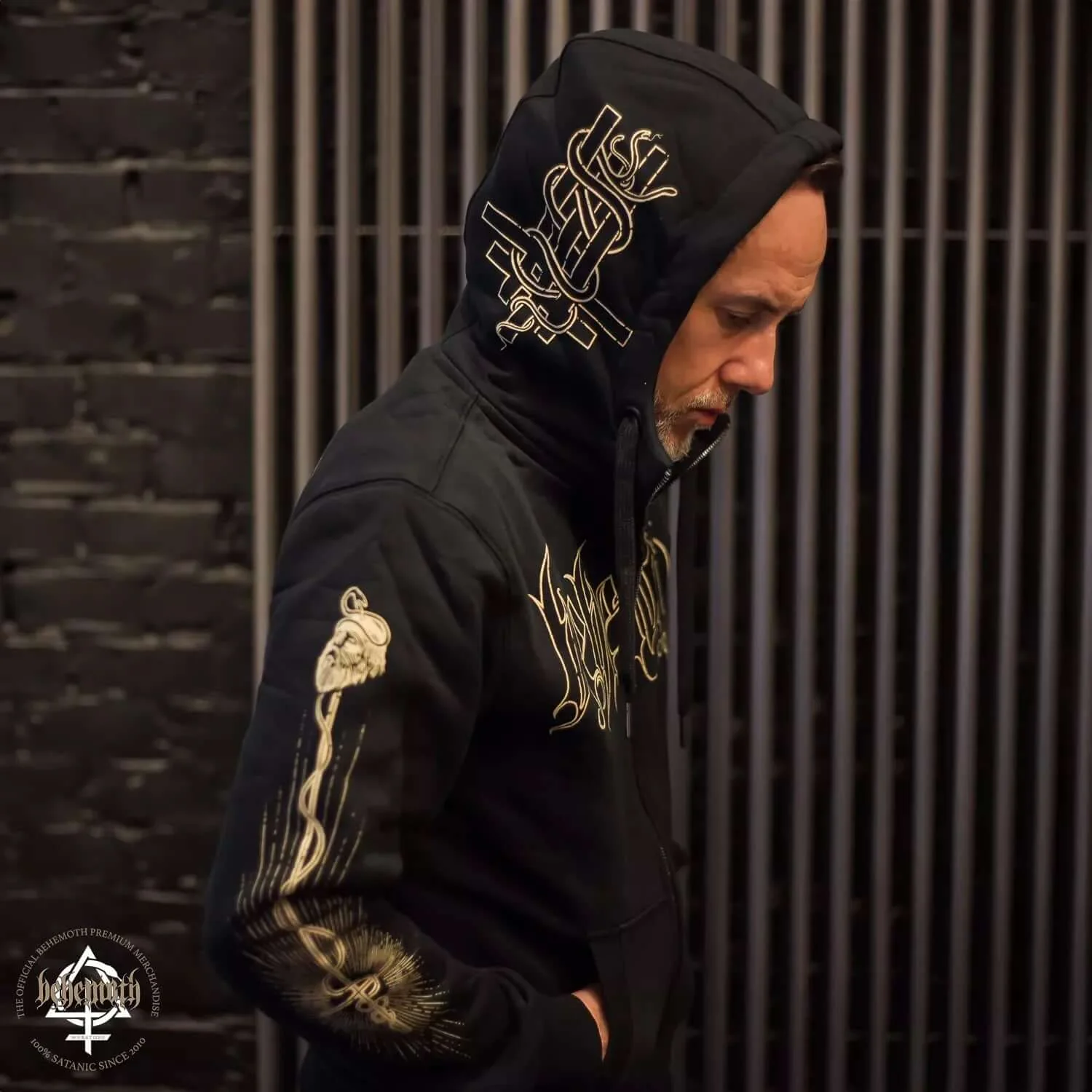 Behemoth 'Adalbert' hooded sweatshirt with zip - Image 3