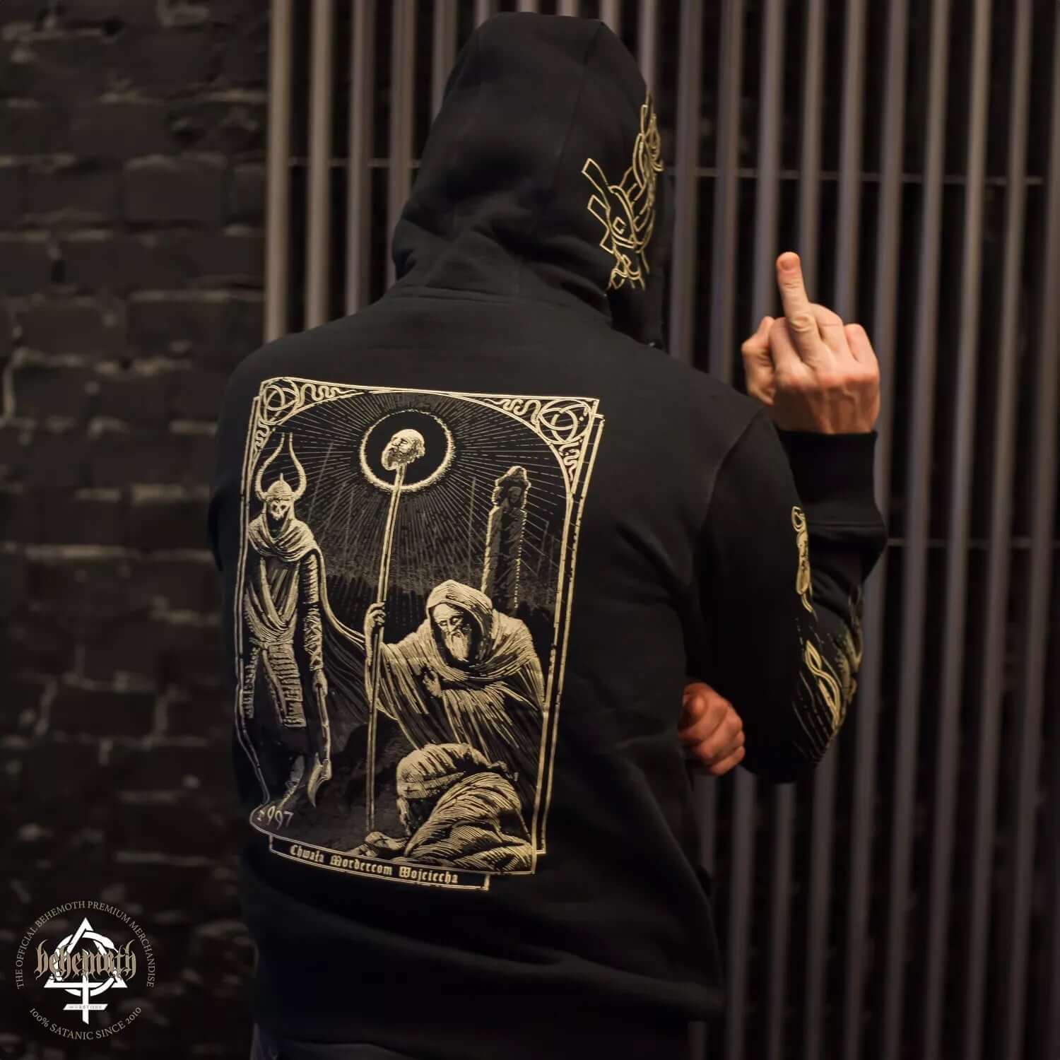 Behemoth 'Adalbert' hooded sweatshirt with zip - Image 4