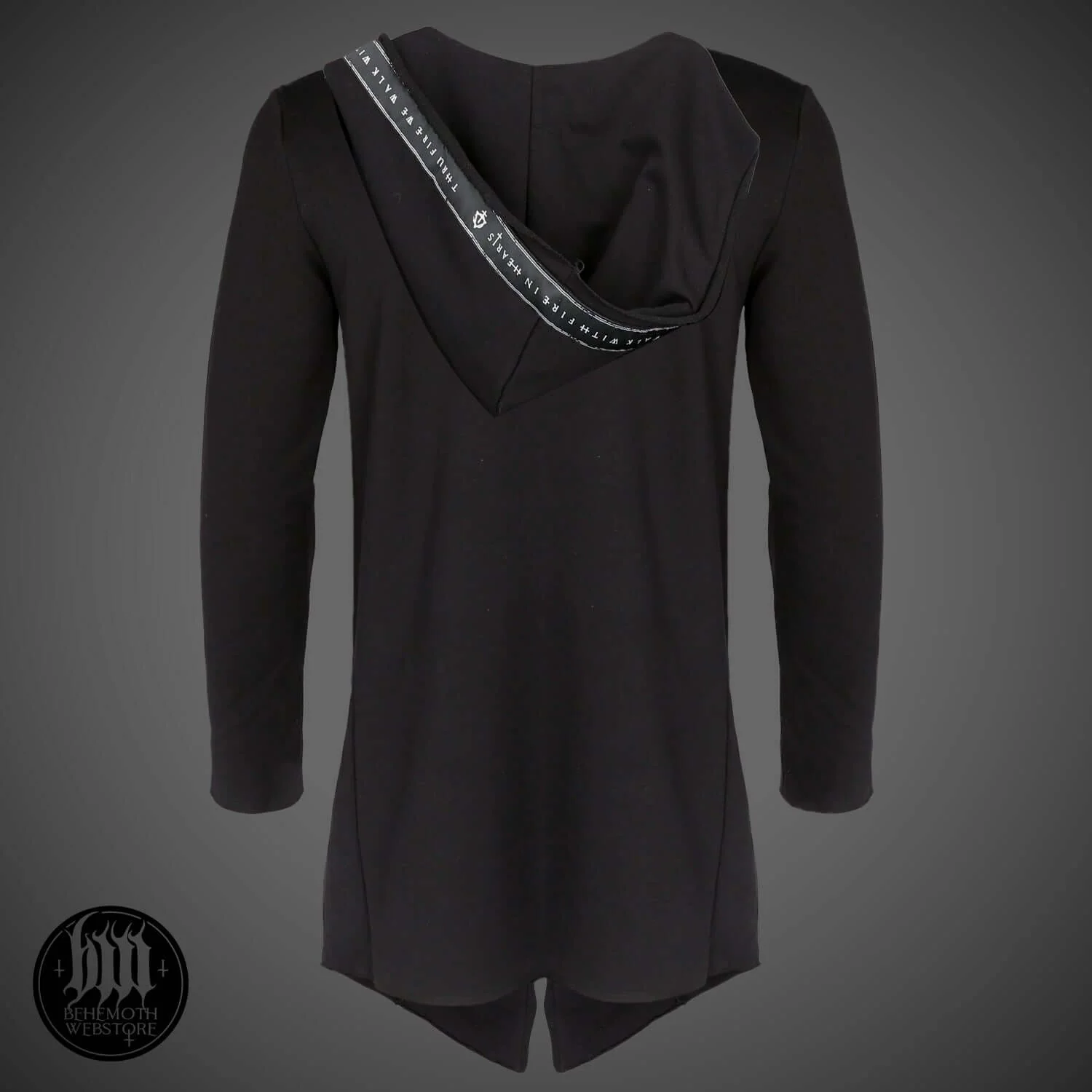 Behemoth ' Contra' Long Hooded Open Edge Cardigan - Image 8