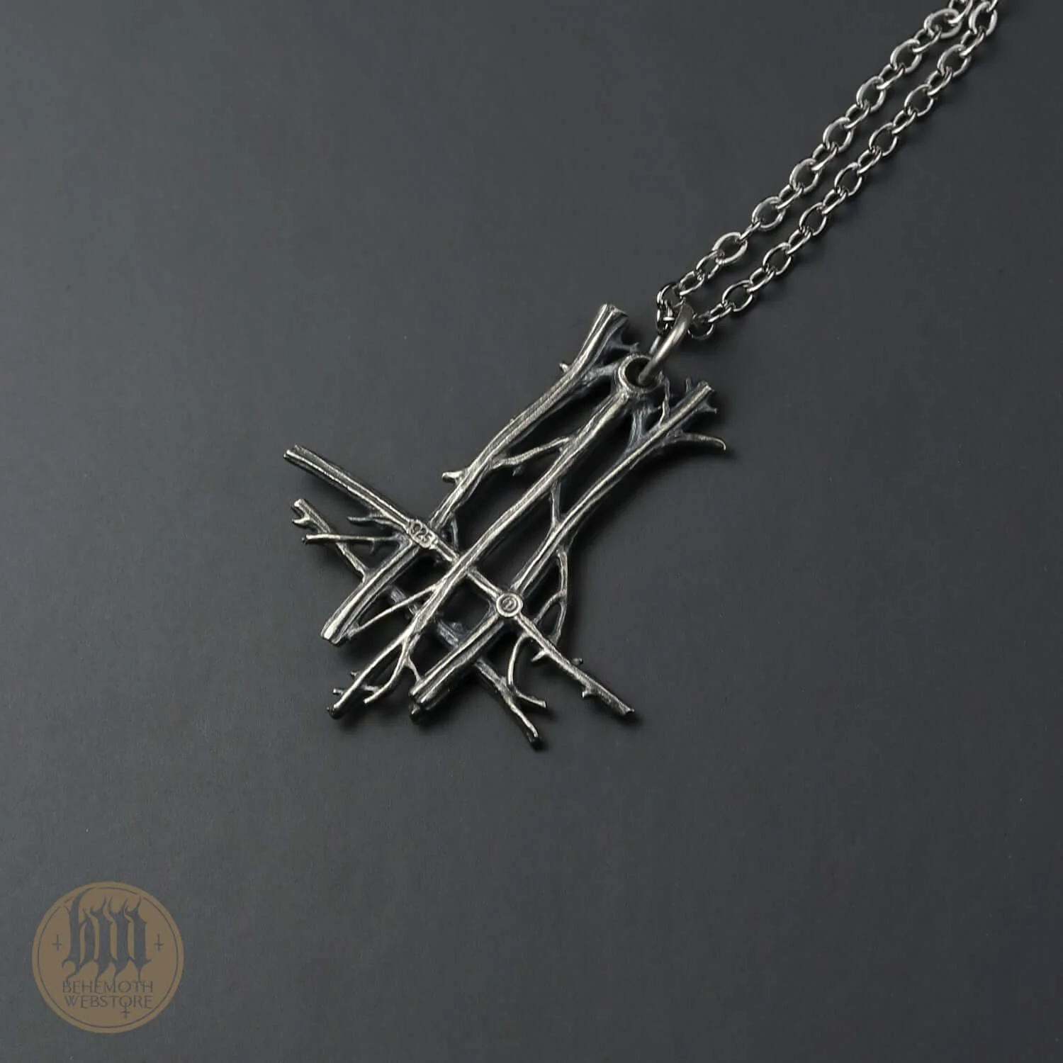 Behemoth 'Trivmviratvs' sterling silver necklace - Image 3